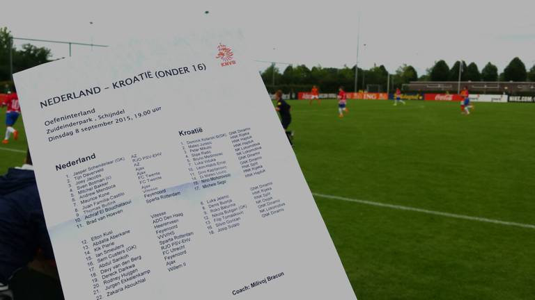 Oranje onder 16 speelde gelijk tegen Kroatië (Foto: Ferenc Triki)
