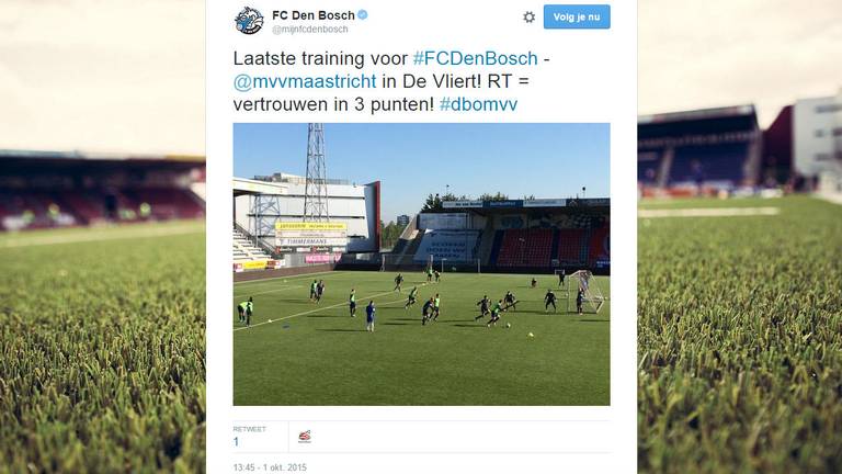 Één supporter gelooft in de winst