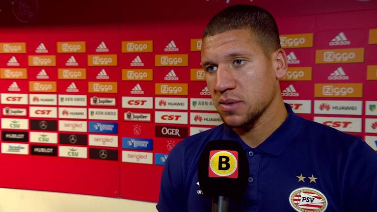 Jeffrey Bruma voor de camera's van Omroep Brabant