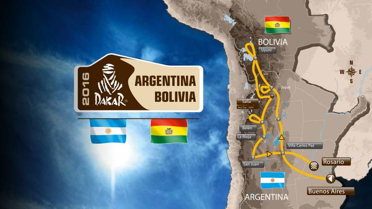 De Dakar Route van 2016