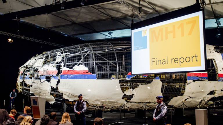 De reconstructie van toestel MH17 (foto: ANP)