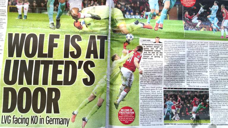 De Daily Mirror over Manchester United - PSV