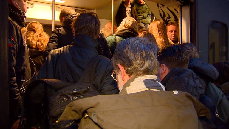 Reizigers blijven dringen op het station in Rsmalen.