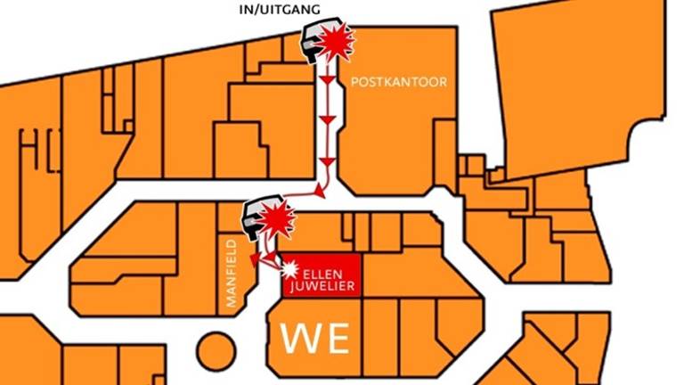 De ramkrakers reden vijftig meter door de Roselaar