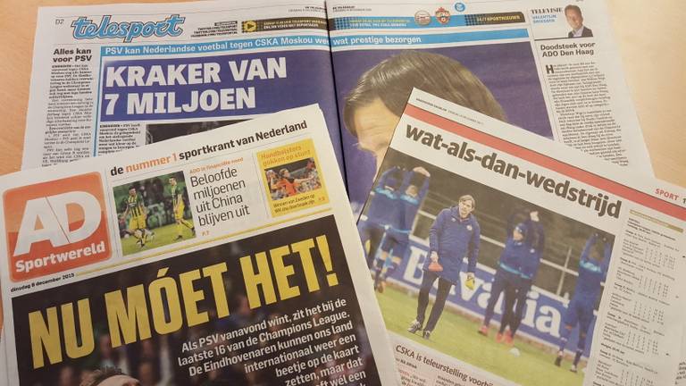 Een selectie van PSV-koppen in de Nederlandse kranten. 