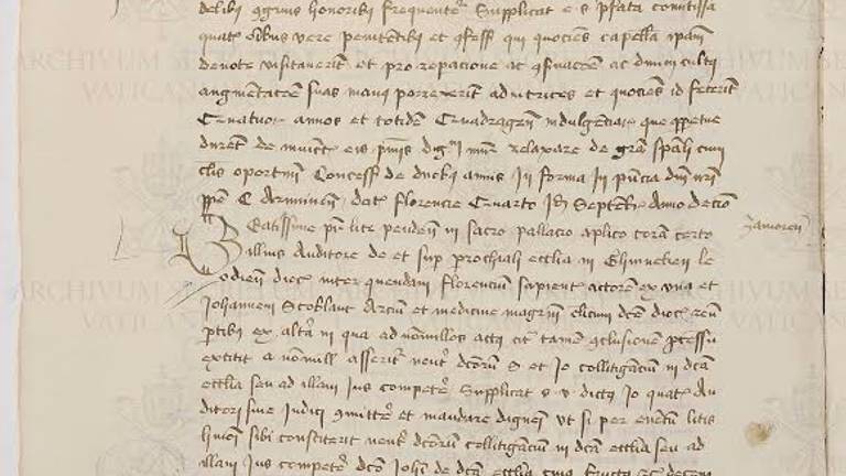 Een van de documenten (Foto: Stichting het Begijnhof)