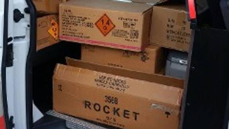 Het in beslag genomen vuurwerk (foto: politie.nl).