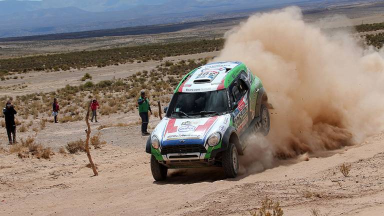 Erik van Loon in actie tijdens Dakar 2016