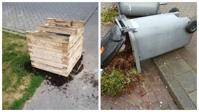 Naast blowen en drinken, trappen de jongeren ook plantenbakken en kliko's om. Foto's: Daan ter Mors