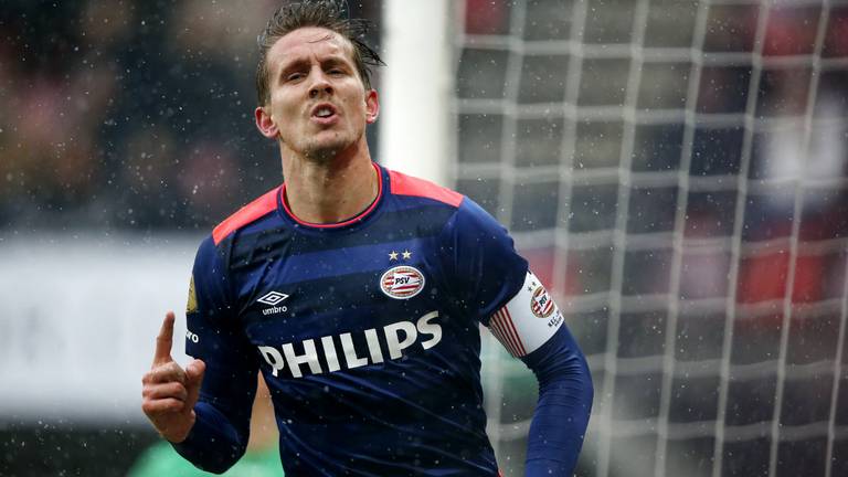 Luuk de Jong opende de score voor PSV (Foto: Pics United)