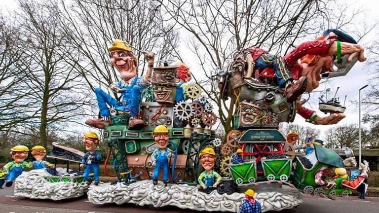 Carnavalsvereniging de Leutige Bouwers vindt het een grote eer om haar wagen aan het koninklijk paar te tonen 