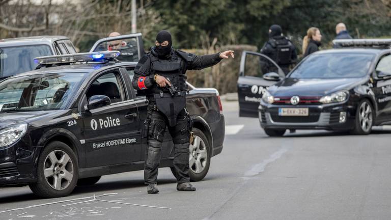 Beveiliging in Brussel na de aanslagen. (Foto: ANP)