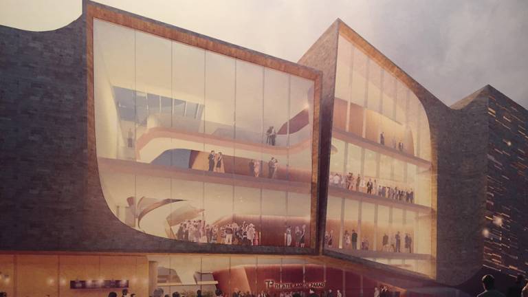 Het omstreden ontwerp voor het nieuwe theater aan de Parade