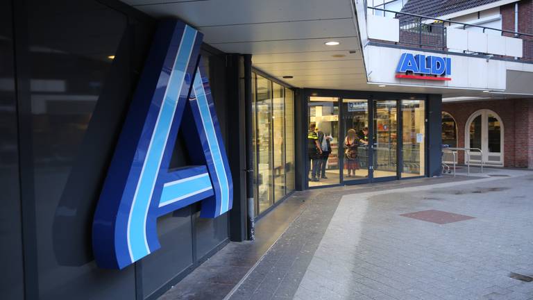 Een supermarkt van Aldi in Roosendaal.