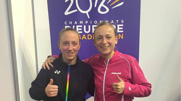 Eefje Muskens (links) en Selena Piek verloren in de poule (Foto: Facebook Muskens/Piek).
