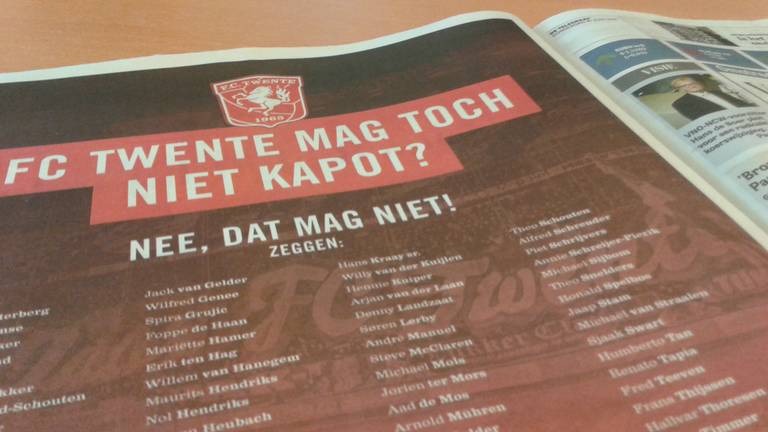 De Twente-advertentie in De Telegraaf.