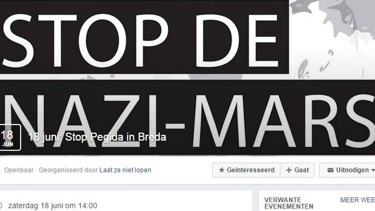 De tegendemonstratie op Facebook
