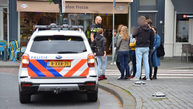 De politie heeft de studenten toegesproken