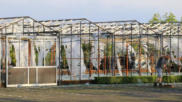 Een beeld van de stormschade in Someren (foto: Harrie Grijseels/SQ Vision Mediaprodukties).