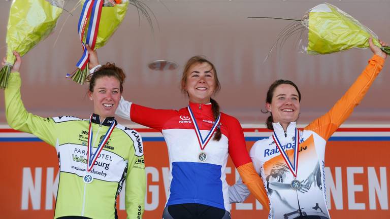 Marianne Vos is toch wel tevreden met derde plaats NK wielrennen