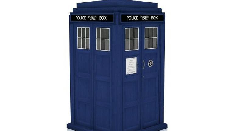 Zo ziet de TARDIS eruit. Een kopie stond in de Efteling.