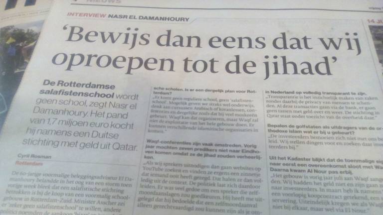 Het artikel in het AD.