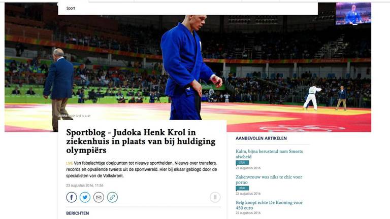 Even mocht Henk Krol zich judoka noemen. 