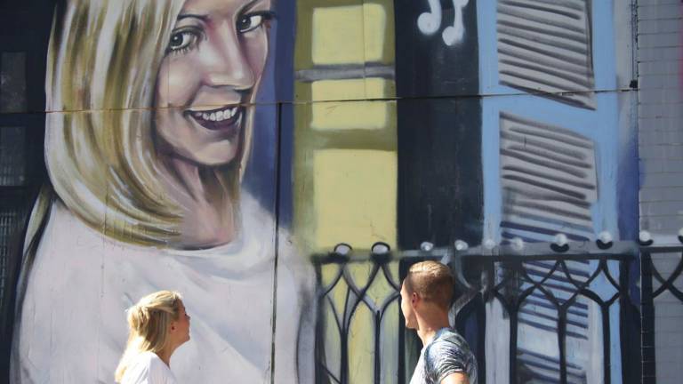 Marjolein werd door haar Jos ten huwelijk gevraagd met een muurschildering. Foto: Marjolein Beelen