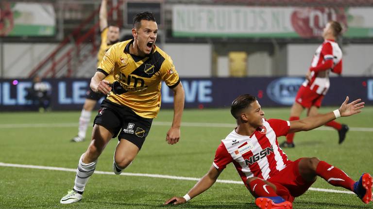 Giovanni Korte scoorde de 0-1 voor NAC (foto: VI Images)