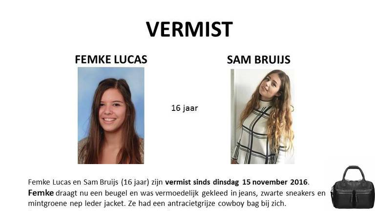 De vermiste meisjes hebben contact gehad met een vriendin in Nederland. 