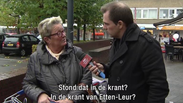 Een televisieploeg van het Canvas-programma De Ideale Wereld testte het Engels van Etten-Leur.