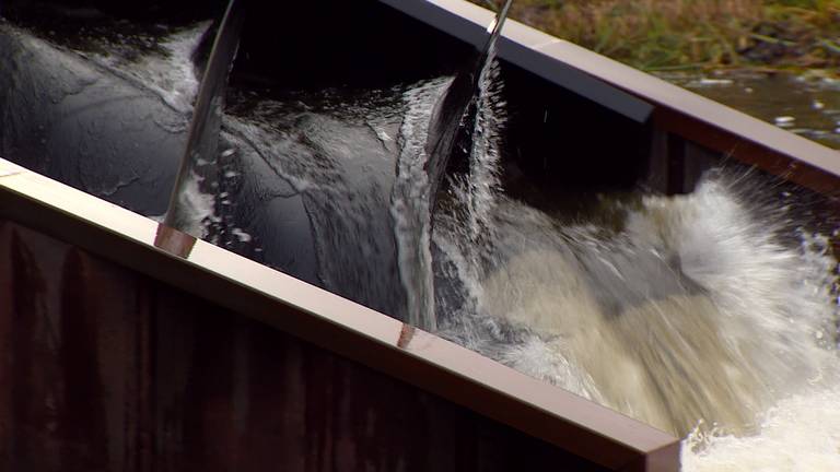 De schroef van de waterkrachtcentrale van Dommelstroom