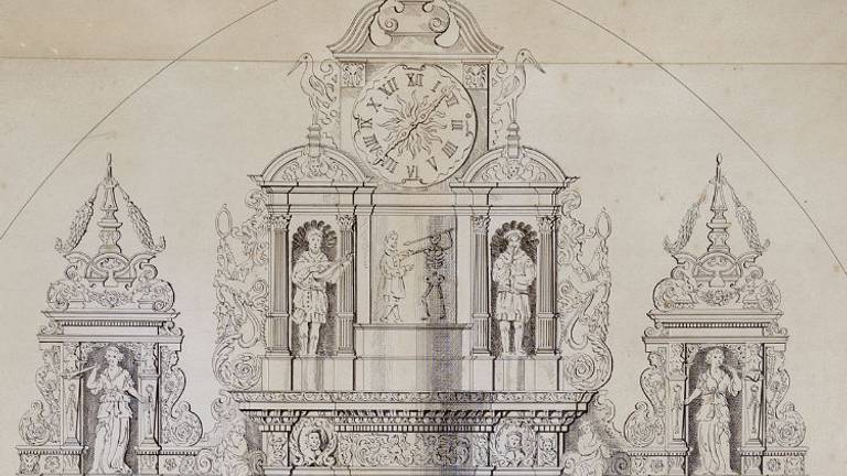 De pentekening van het Bossche orgel. (Foto: Albertine Dijkema)