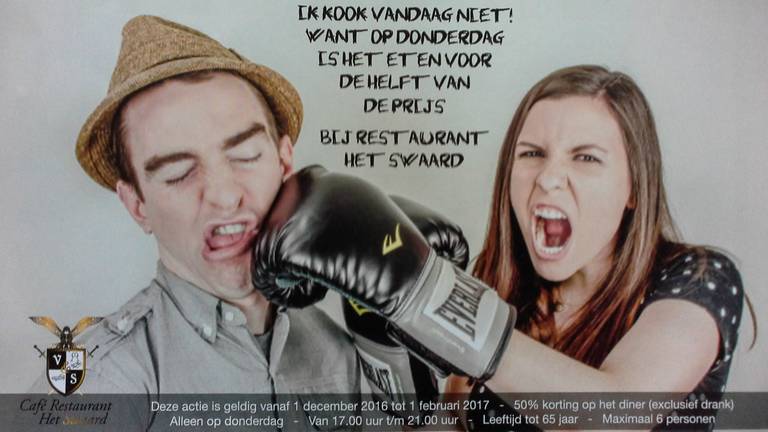 De bewuste advertentie die in Valkenswaard verspreid werd.