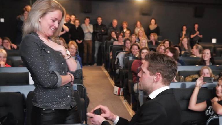 Mieke kon het niet droog houden.