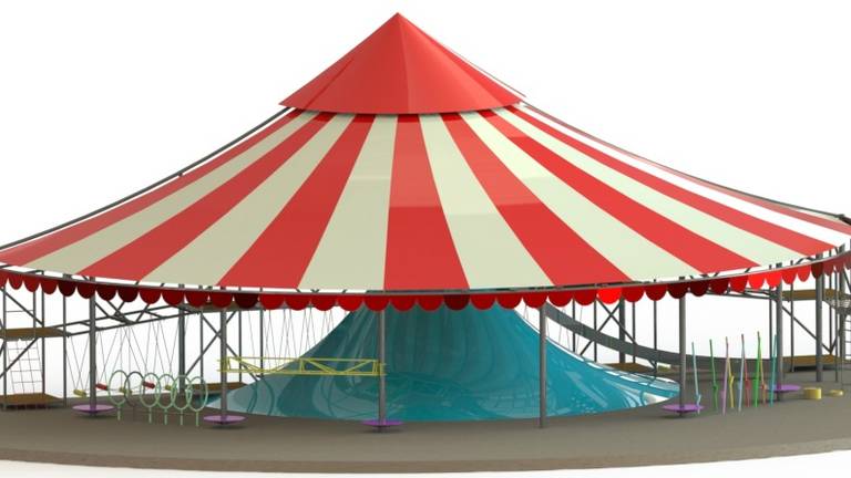 Het nieuwe speelcircus is ontworpen door de zoons van de eigenaren. (Afbeelding: BillyBird Park Hemelrijk)