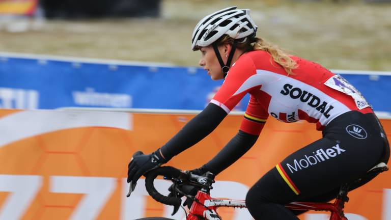 Puck Moonen uit Liempde reed in Sint-Michielsgestel bijna een thuiswedstrijd (foto: Fabian Eijkhout)