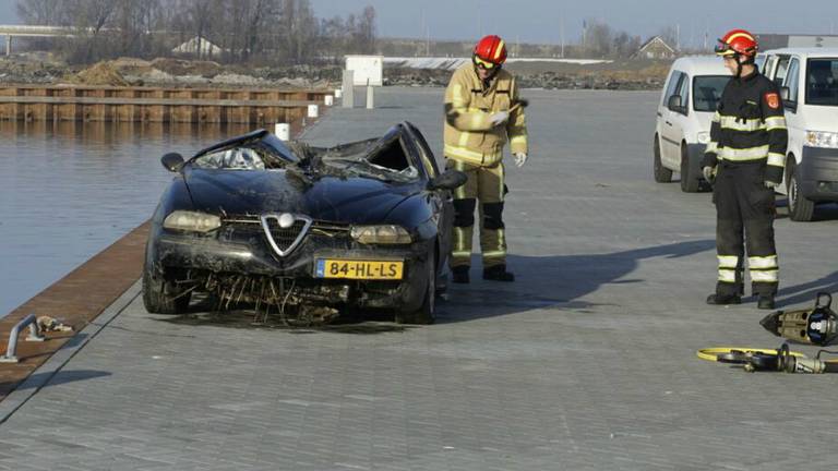 De aangetroffen auto