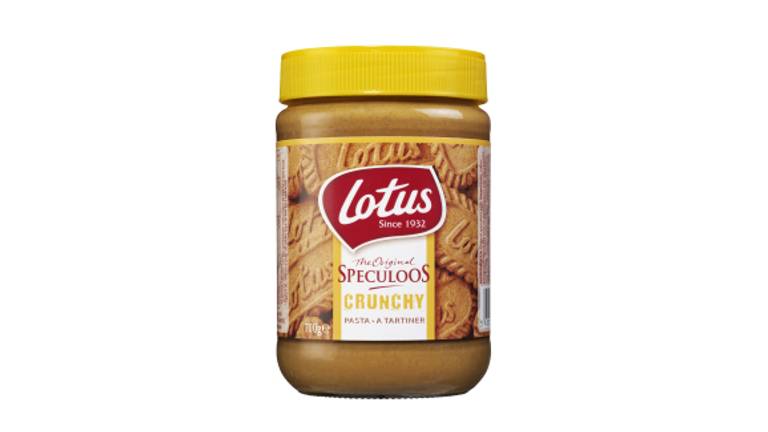 Lotu Speculoospasta Crunchy kan metaaldeeltjes bevatten. Foto: Lotus Bakeries
