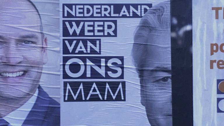 De 'Brabantse verkiezingsslogan' van Geert Wilders. (Foto: Martijn Konings/Twitter)