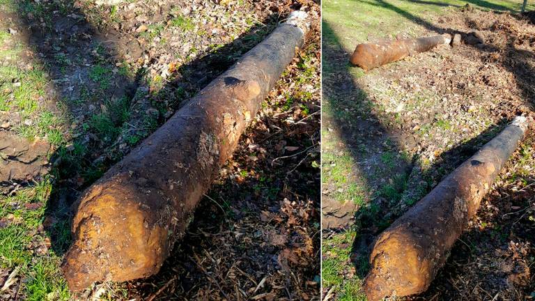 De gevonden oude kanonnen bij Kasteel Heeswijk (foto: Kasteel Heeswijk)