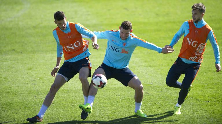 Vincent Janssen in actie tijdens de training van woensdag (foto: VI Images).