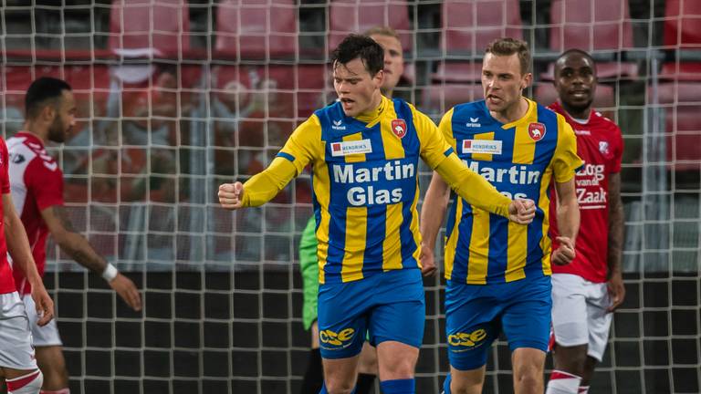 Tom Boere scoorde tegen Jong FC Utrecht doelpunt 32 van het seizoen (foto: VI Images)