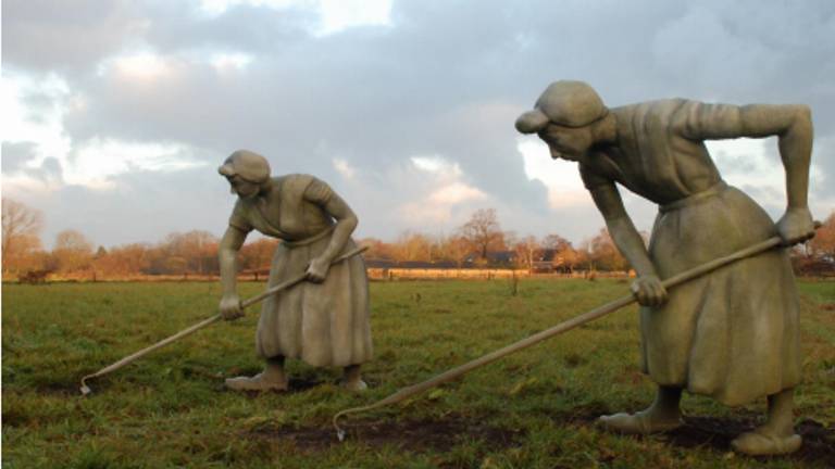 Tijdens de wandeling kom je onder meer dit kunstwerk tegen.