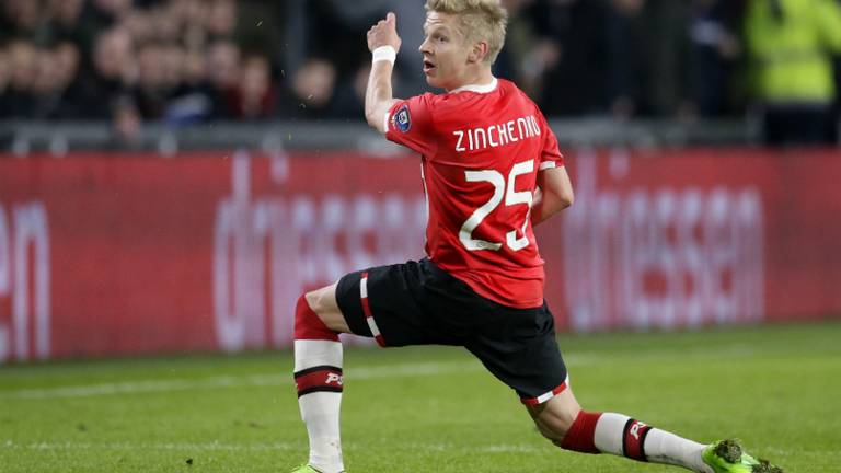 Oleksandr Zinchenko in het shirt van PSV (foto: VI Images)