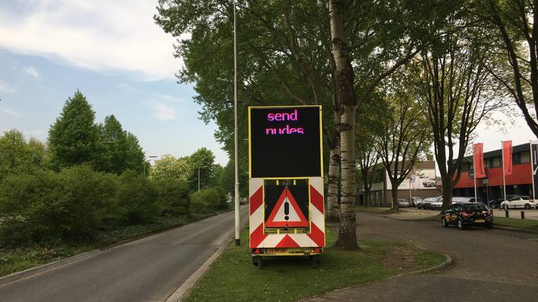 De tekstkar die onheuse opmerkingen maakt (foto: Pepijn Nagtzaam)