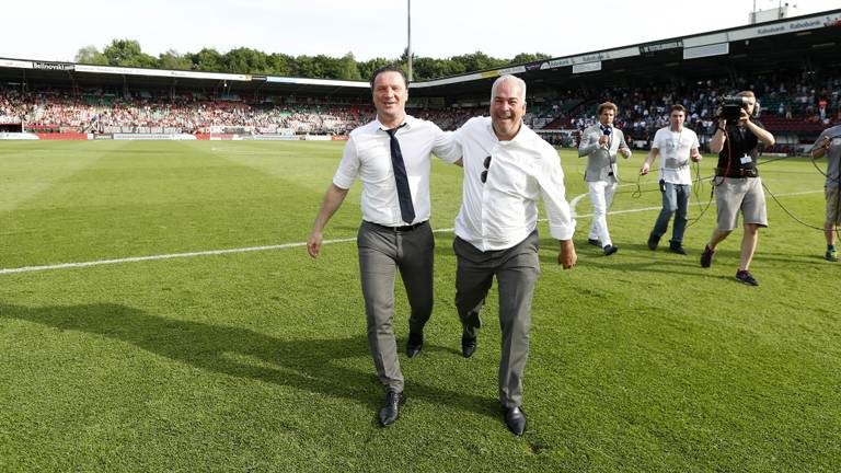 Stijn Vreven en Hans Smulders na de promotie (foto: VI Images).