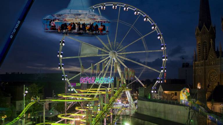 Zo moet het er ongeveer uit gaan zien tijdens de kermis.