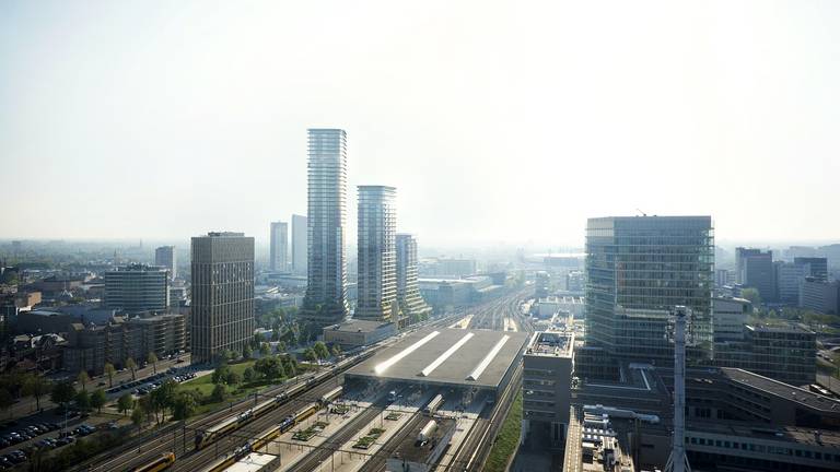 Architect over nieuw plan met toren van 158 meter op het Stationsplein Eindhoven 