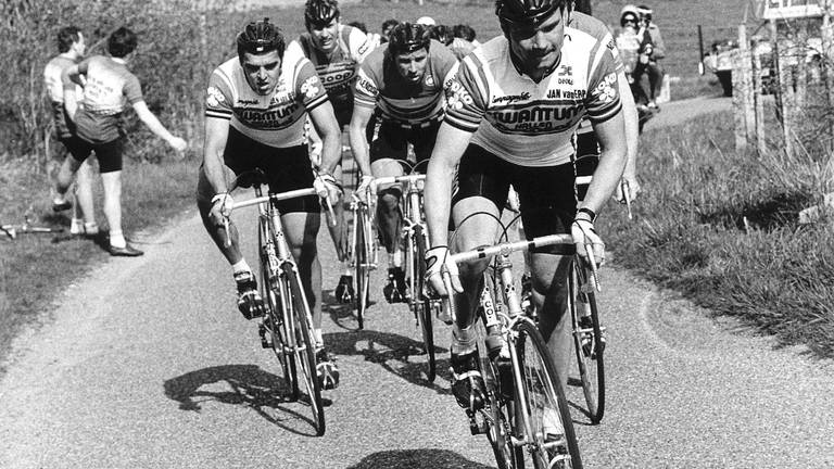 Jacques Hanegraaf in actie in 1984 (foto: ANP).